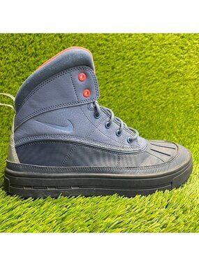 Nike Woodside 2 High ACG Boys Size 7Y Blue Black Outdoor Hiking Boot Shoes